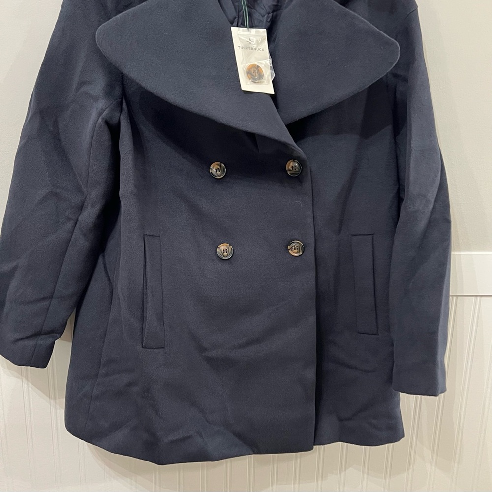 NEW Tuckernuck  Navy Blue Hudson Peacoat size medium - Picture 5 of 11